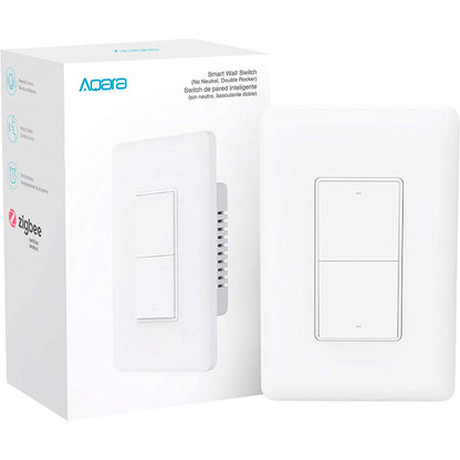 Pack Switch de Pared Doble SIN Neutro Zigbee Aqara