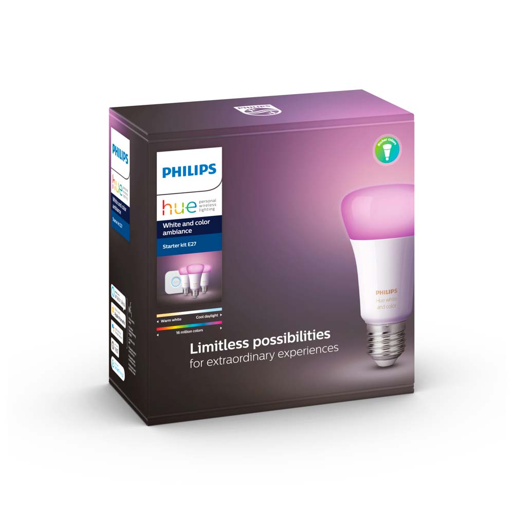 Kit Philips Hue 3 Ampolletas Led + Bridge – BLU/STORE