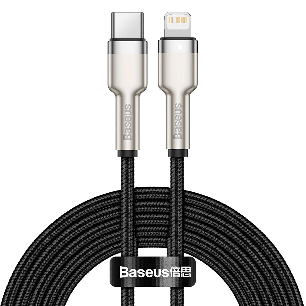 Cable de Carga Rápida Metal Tipo-C a Lightning 2Mts Baseus Negro