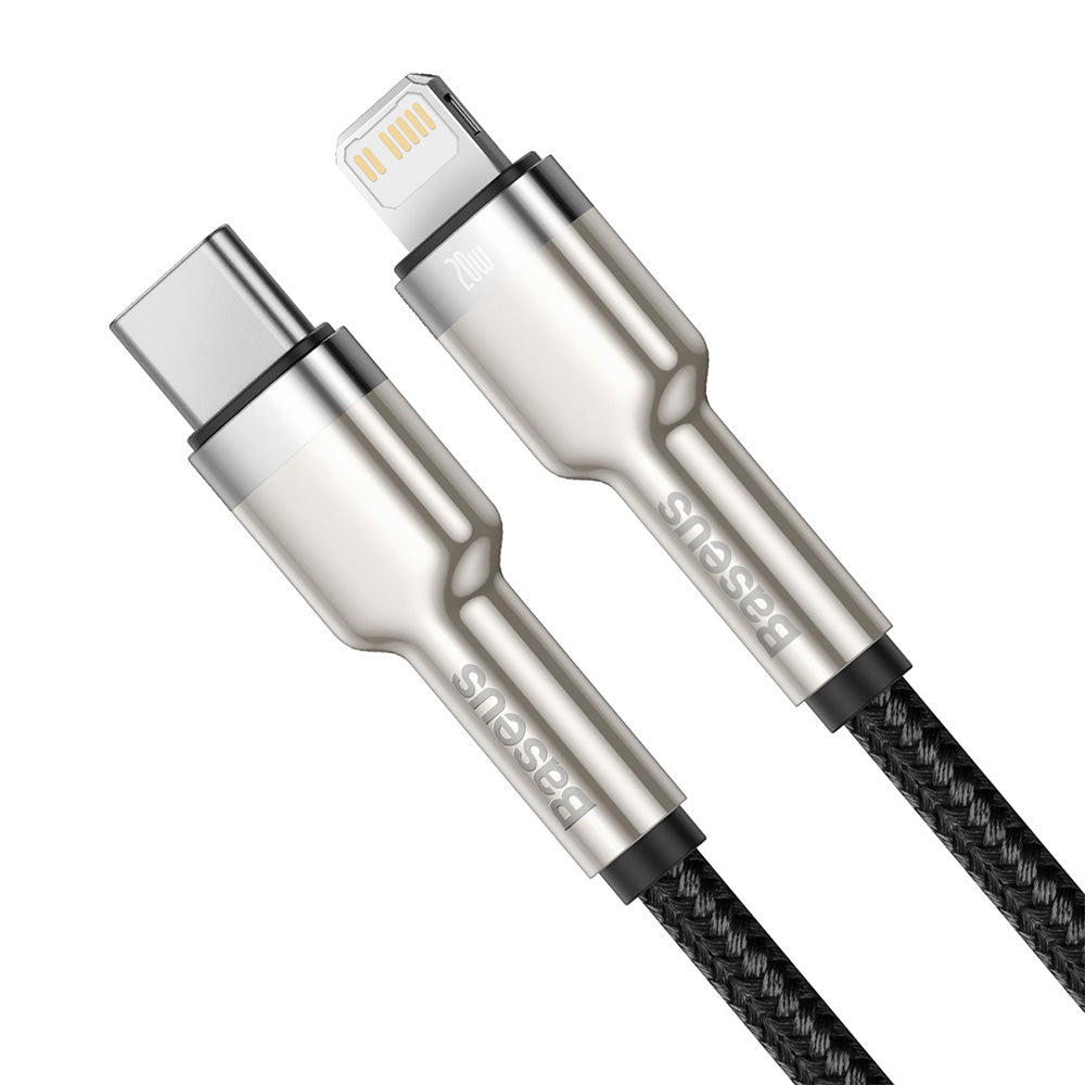 Cable de Carga Rápida Metal Tipo-C a Lightning 2Mts Baseus Negro