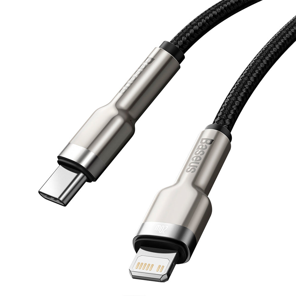 Cable de Carga Rápida Metal Tipo-C a Lightning 2Mts Baseus Negro