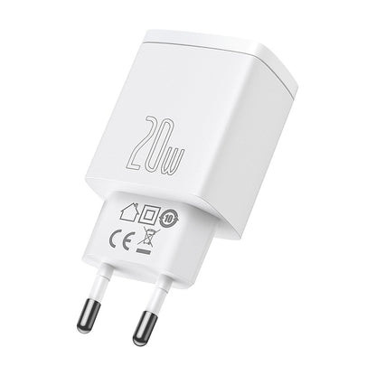 Cargador de Carga Rápida Dual USB y USB-C 20W Baseus