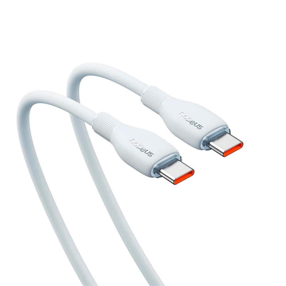 Cable de Carga Rápida Tipo-C a Tipo C 2Mts 100w Baseus Blanco