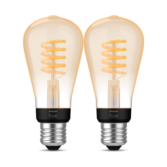 Pack Ampolleta Smart Filamento BT E27 Edison ST64 Philips Hue