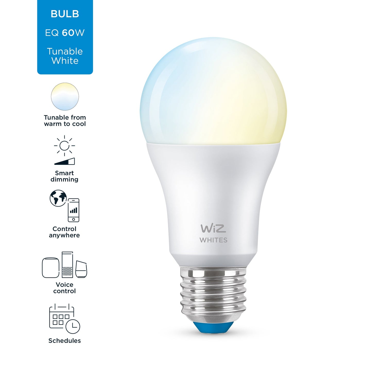 Pack Ampolleta LED Wiz Wifi Luz Calida/fria 9w E27