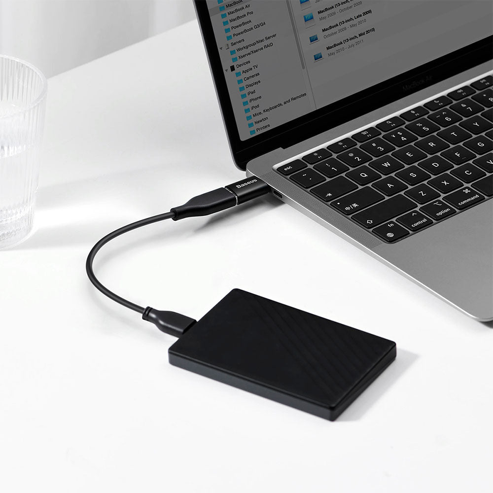 Adaptador Baseus Mini OTG 10Gbps Tipo C a USB 3.1 - Negro