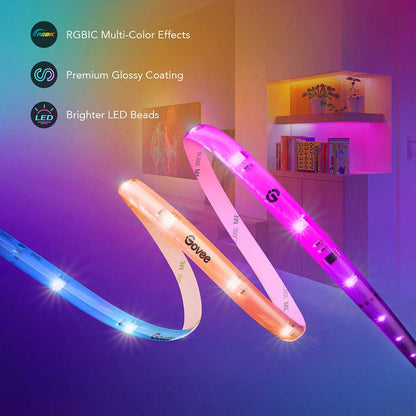 Tira de Luces LED RGBIC 5mts Wifi con Protector - Govee