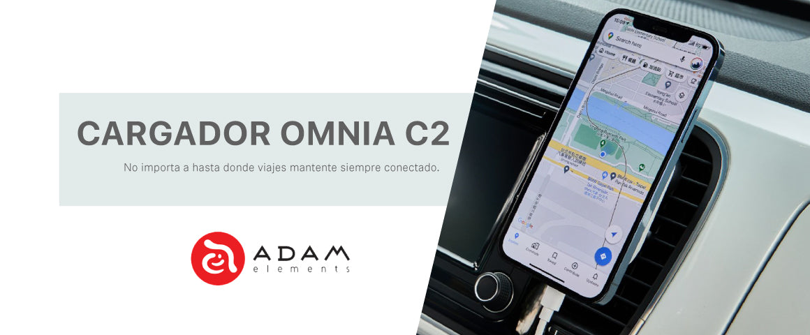 Chargeur voiture compatible MagSafe pour iPhone - Adam Elements Omnia C2  Noir - Chargeur - ADAM ELEMENTS